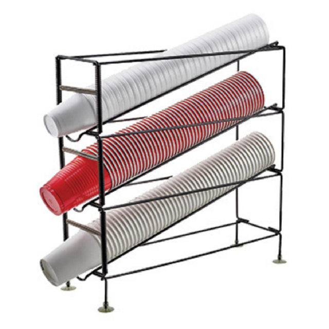 Winco CDR-3 Cup Dispensing Rack 3-tier 20"L X 6-1/4"W X 19-1/4"H
