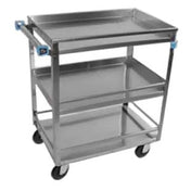 Lakeside 526 Medium Duty Guard Rail Utility Cart 3-tier Open Base