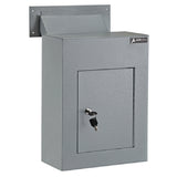 Alpine Industries ADI631-10-GRY Through The Wall Drop Box With Adjustable Chute Mail Receptacle