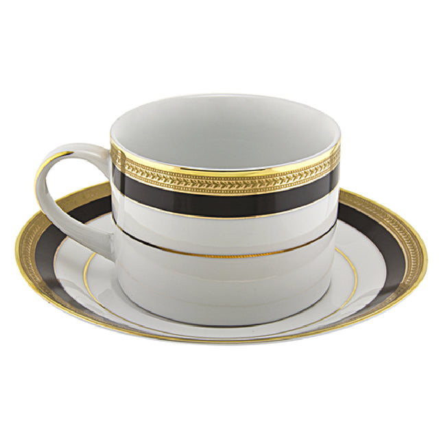 10 Strawberry St SAH-9BK - Cup & Saucer Set, 8 Oz., Dishwasher Safe