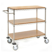 Hubert 85419 - Wire Cart, 3-shelf, 48" X 24" X 39-1/2"H