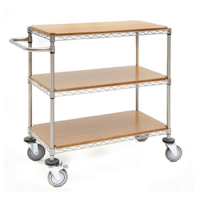 Hubert 85419 - Wire Cart, 3-shelf, 48" X 24" X 39-1/2"H