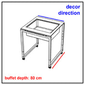 BauscherHepp VE-81092 Venta® Buffet Table With Ice Well The Opening Can Be Closed With Two Insert Panels