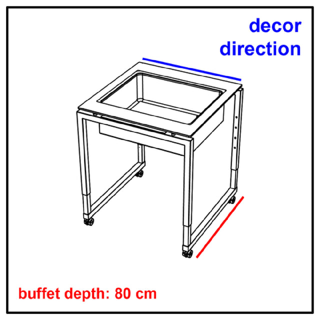 BauscherHepp VE-81092 Venta® Buffet Table With Ice Well The Opening Can Be Closed With Two Insert Panels