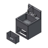Winholt WS-HS-1210-6-ISD-ITD-KT - Hand Sink, Wall Mounted Overall Dimensions: 14"W X 15"D X 21"H
