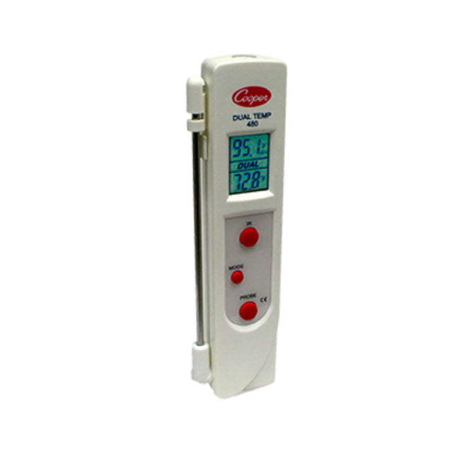 Cooper Atkins 480-0-8 Dual Temp Infrared & Probe Thermometer IR Thermometer: -27 To 428°F (-33° To 220°C) Retractable Probe: -67 To 626°F (-55° To 330°C)