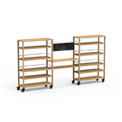 Steelite MGCCAN05NSXW Canvas Back Bar Unit Natural Brushed Stainless Steel On Casters