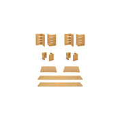 FOH BST053MUM28 Display Riser Set Buffet Essentials Slotted Bamboo