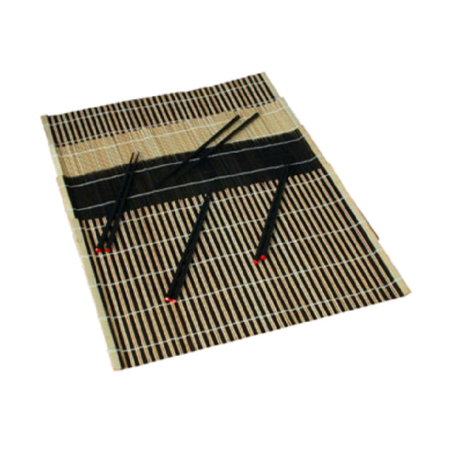 Town 34253/CS Placemat & Chopstick Set 12" X 18" Includes: (4) Placemats & (4) Pairs Of 9-1/4" Black Lacquer Chopsticks