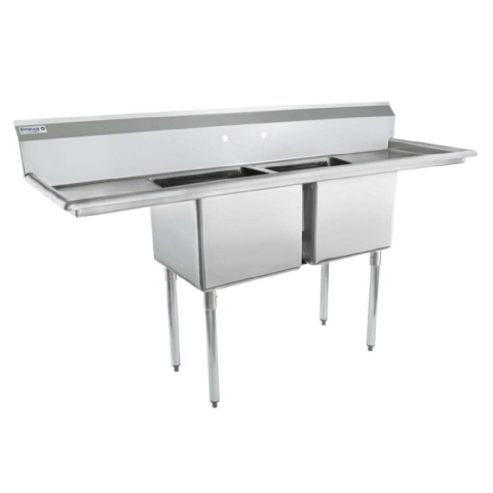 Empura ESD21818LR18 - Sink, 74"W X 23.5"D X 44.25"H, (2) Compartment