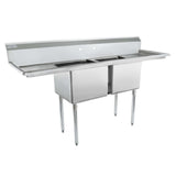 Empura ESD21818LR18 - Sink, 74"W X 23.5"D X 44.25"H, (2) Compartment