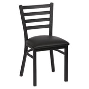 Royal ROY 9001 BLK - Side Chair, Ladder Back, 17"L X 16-1/2"W X 33-1/2"H