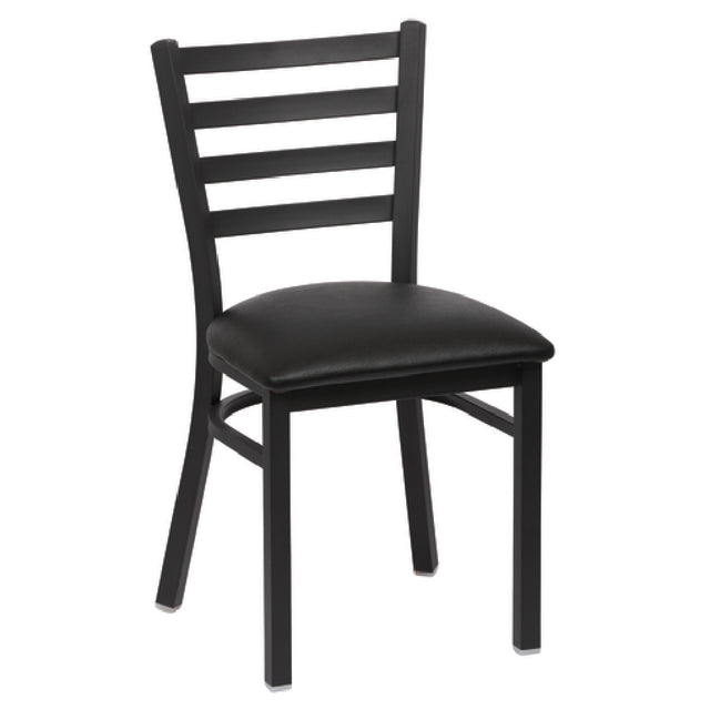 Royal ROY 9001 BLK - Side Chair, Ladder Back, 17"L X 16-1/2"W X 33-1/2"H