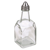 AllPoints 185705 6oz Glass Cruette Square W/ Metal Top