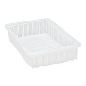 Quantum DG92035CLCS - Dividable Grid Container, 16-1/2"L X 10-7/8"W X 3-1/2"H, Clear