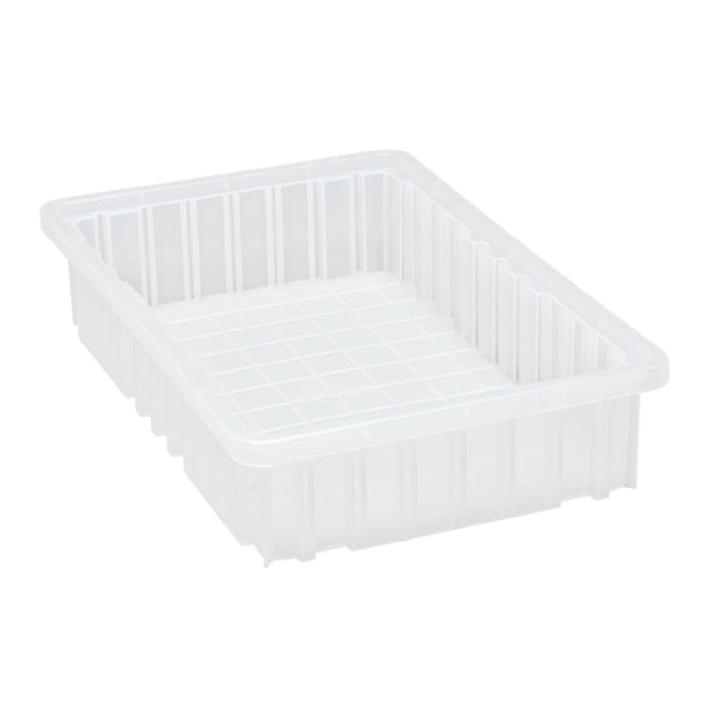 Quantum DG92035CLCS - Dividable Grid Container, 16-1/2"L X 10-7/8"W X 3-1/2"H, Clear