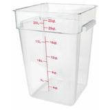 Thunder Group PLSFT022PC Food Storage Container 22 Quart Square