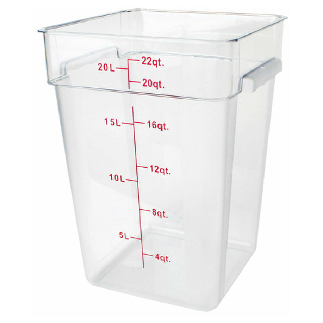 Thunder Group PLSFT022PC Food Storage Container 22 Quart Square