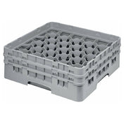 Cambro 30S434151 Camrack® Glass Rack With (2) Soft Gray Extenders Full Size
