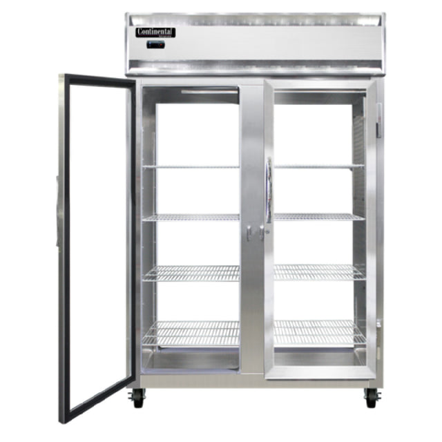 Continental Refrigerator 2RNPT-GD-GD Refrigerator 50 Cu. Ft. Capacity Pass-thru