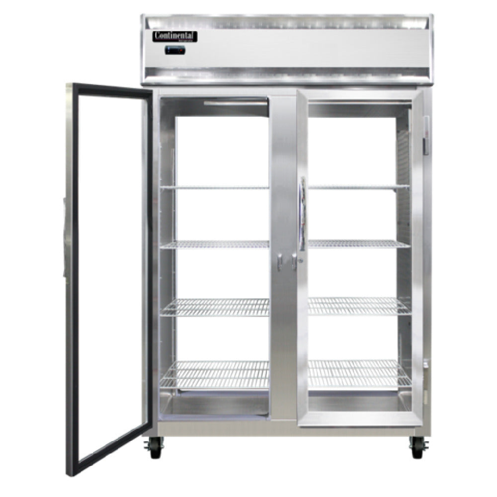 Continental Refrigerator 2RNSAPT-GD-GD Refrigerator 50 Cu. Ft. Capacity Pass-thru