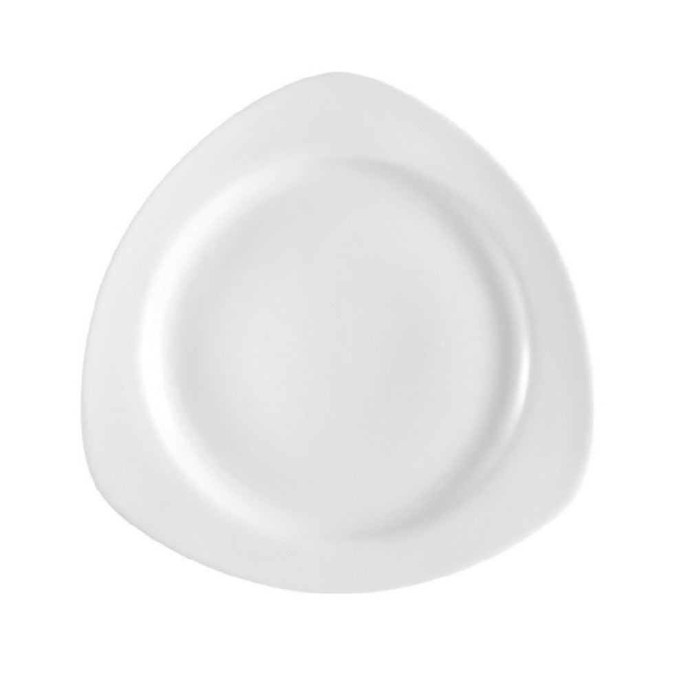 CAC China CPT-16 Camptown Plate 10-1/2"L X 10-1/2"W X 1-1/4"H Triangular