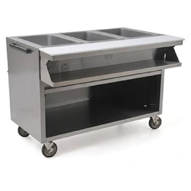 Eagle SPHT4CB-120 Spec-Master® Sealed Well Hot Food Table Electric 22 Gauge Stainless Steel Sliding Doors With Recessed Handle