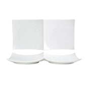 FOH DAP034WHP23 Origami® Plate 10" X 5" X 1" Rectangular