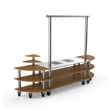 Steelite MGCMLD05BSXW - Streamline Arch Induction Station, 130.0" X 29.5" X 96.0"