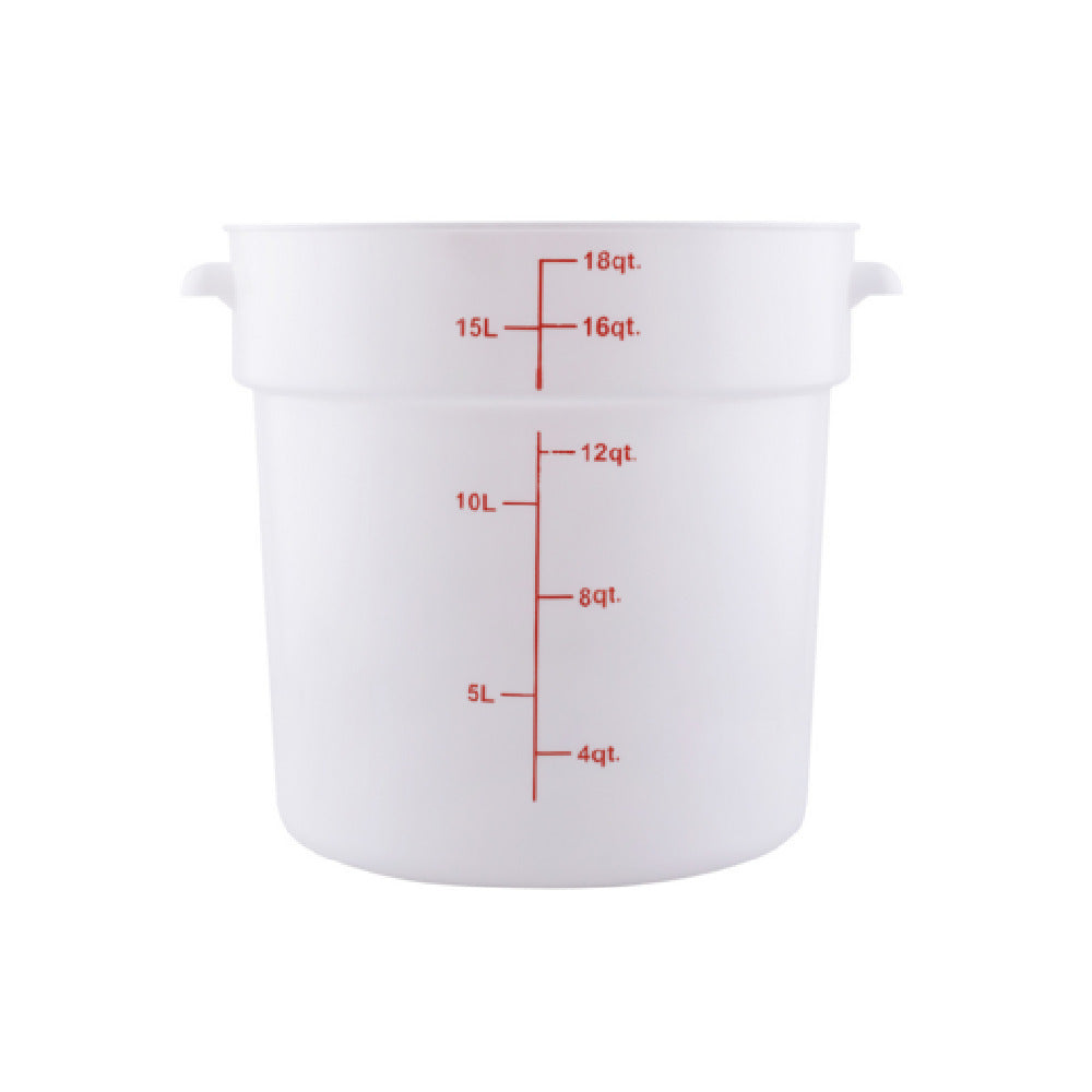 CAC China FS3P-18W Food Storage Container 18 Qt. Round