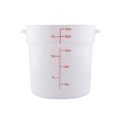 CAC China FS3P-18W Food Storage Container 18 Qt. Round