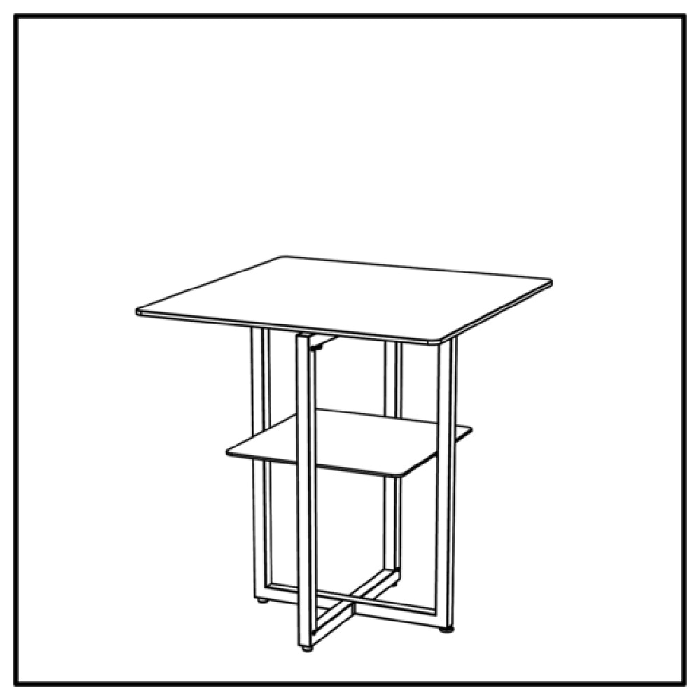 BauscherHepp VE-24022 Venta® Foldable Table With Shelf Base Made In Steel With Powder-coating