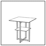 BauscherHepp VE-24022 Venta® Foldable Table With Shelf Base Made In Steel With Powder-coating