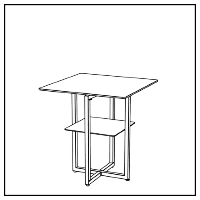 BauscherHepp VE-24022 Venta® Foldable Table With Shelf Base Made In Steel With Powder-coating
