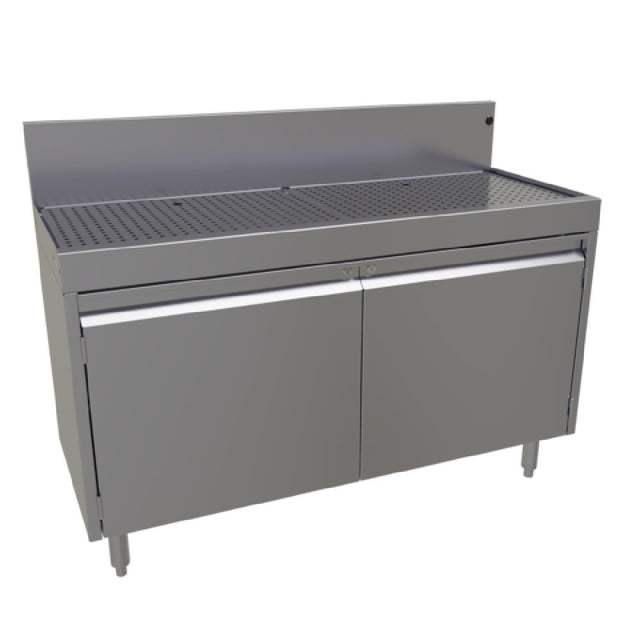 Glastender DBCA-48 Underbar Drainboard Cabinet Base With Hinged Doors 48"W X 19"D