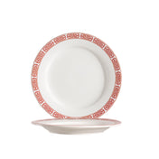 CAC China 105-9 Red Gate Plate 9-1/4" Dia. X 1"H Round