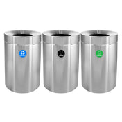 Alpine Industries ALP475-50-R-T-CO Compost Bin With Recycling Can And Trash Receptacle