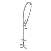 T&S Brass B-0113-CR-B EasyInstall Pre-Rinse Unit Spring Action Gooseneck Single Hole Deck Mount
