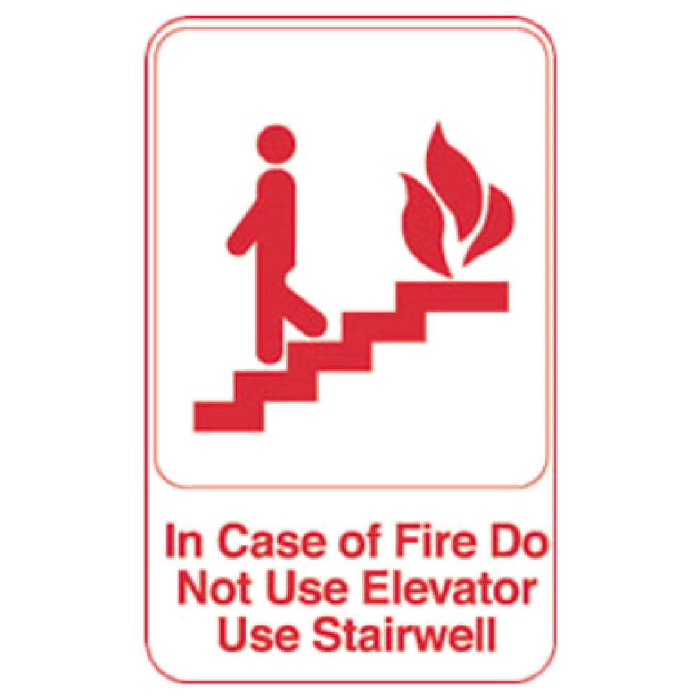 Royal ROY 695640 - Sign, 6" X 9", "In Case Of Fire"