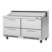Turbo Air PST-60-D4-FB-N PRO Series Sandwich/Salad Prep Table Front Breathing Airflow