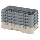 Cambro 17HS800184 Camrack® Glass Rack With (4) Soft Gray Extenders Half Size