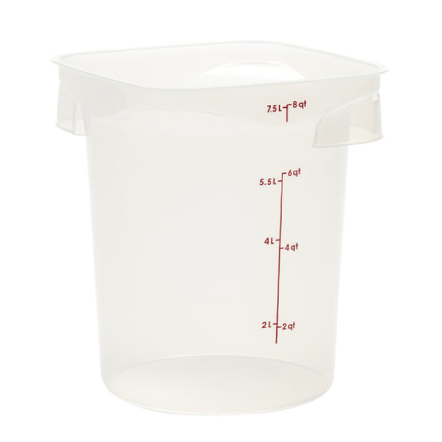 Cambro 8RFSPROPP190 CamRound® FreshPro Round Food Container 8 Qt. 9"L X 9"W X 10.4"H