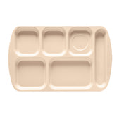 GET Enterprises TR-151-T School & Cafeteria Tray 15-1/2" X 9-7/8" 6 Compartments