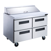 Dukers DSP60-16-D4 Sandwich/Salad Prep Table With Drawers 60"W Bottom Mount Self-contained Refrigeration