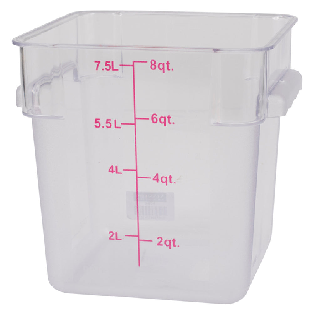 Stanton Trading PCS-8 Food Storage Container Square 8 Qt.