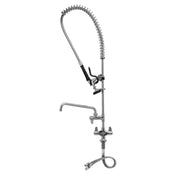 T&S Brass 5PR-2S08 Equip Pre-Rinse Unit Single Hole Base 18" Flexible Inlets