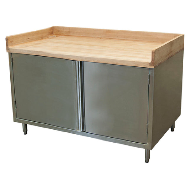 BK Resources CMBT-3060H Chef Table Cabinet Base With Hinged Doors 60"W X 30"D X 39"H Overall Size
