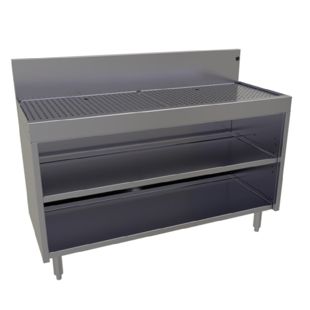 Glastender DBCA-48-LD Underbar Drainboard Open Front Cabinet Base 48"W X 19"D