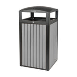 Alpine Industries ALP471-40-WD-GRY Trash Container 40 Gallon (151 Liter) 21-1/4"W X 21-1/4"D X 40-15/16"H