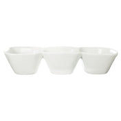 International Tableware BL-333 Compartment Bowl 9-1/2"W X 3-1/4"D X 1-5/8"H (3) 3-1/2 Oz. Compartment Wells